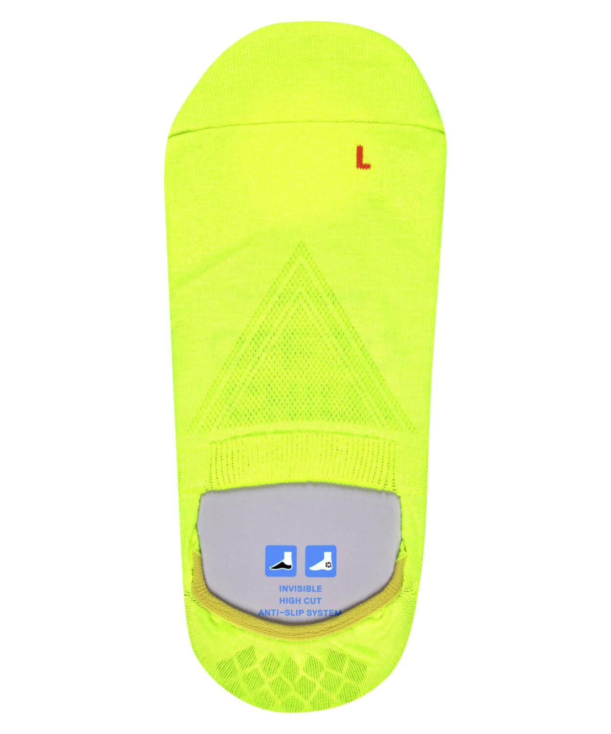 FALKE Uniseks Stopki Cool Kick Invisible U In materiał funkcyjny niewidoczne jednokolorowe 1 Para, Żółty Lightning 1325, 42-43