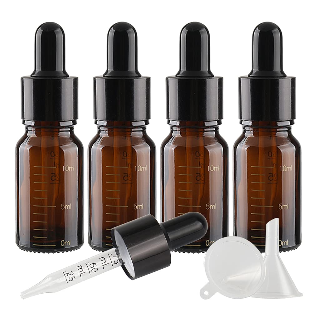 Bottiglie Vuote Per Oli Essenziali In Vetro Ambrato - Con Contagocce, 3 Pezzi, 5-100 Ml A Scelta - Foto 8