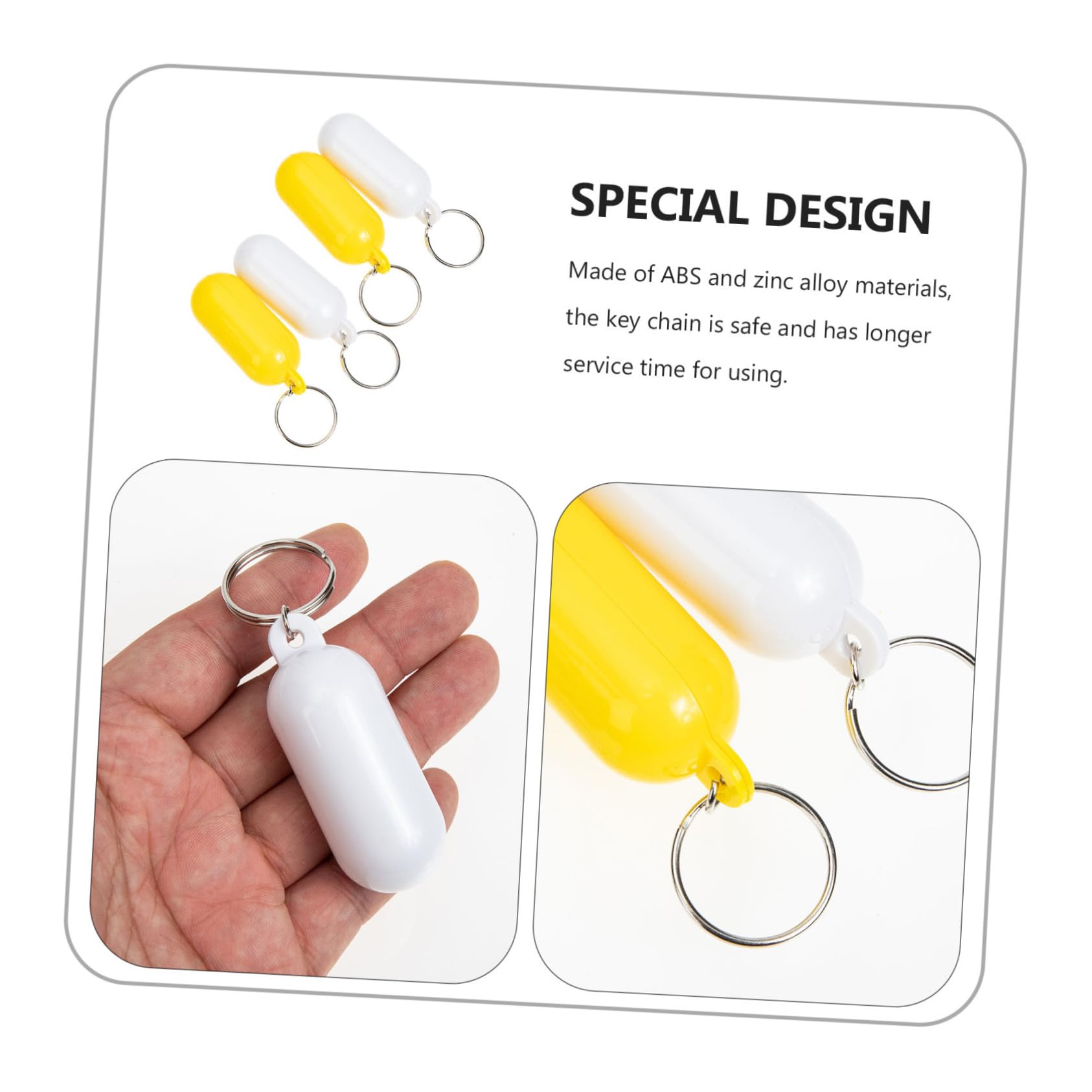 ibasenice Portachiavi Galleggiante Organizzatore Chiavi Per Barche Design Forma Per Sport Acquatici E Attività Nautiche Materiale Resistente E Facile Identificare 4 * 3