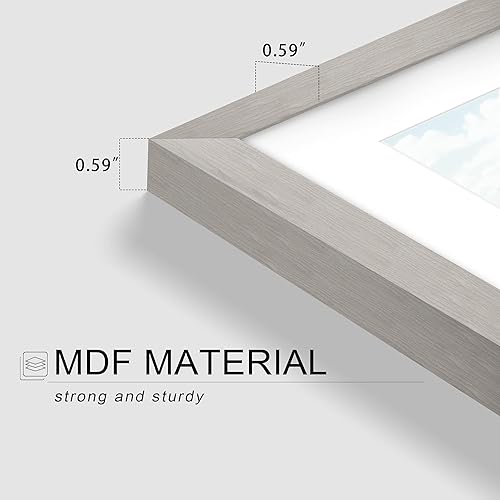 Miniatura 601 de Picrit - Juego de 12 portarretratos de 5 x 7 pulgadas para colgar en la pared o exhibir sobre una mesa, para fotos de 4 x 6 con paspartú o 5 x 7