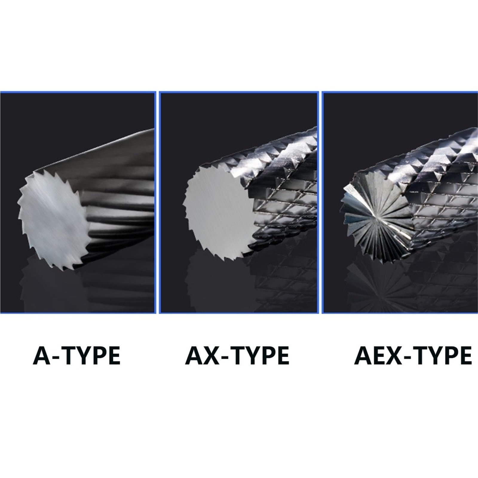 1pc 6mm A/AX Type Cylinder Head Tungsten Carbide Alloy Rotary File Drill Milling Carving Bit Point Burr Die Grinder Abrasive Tools(A1425M06)