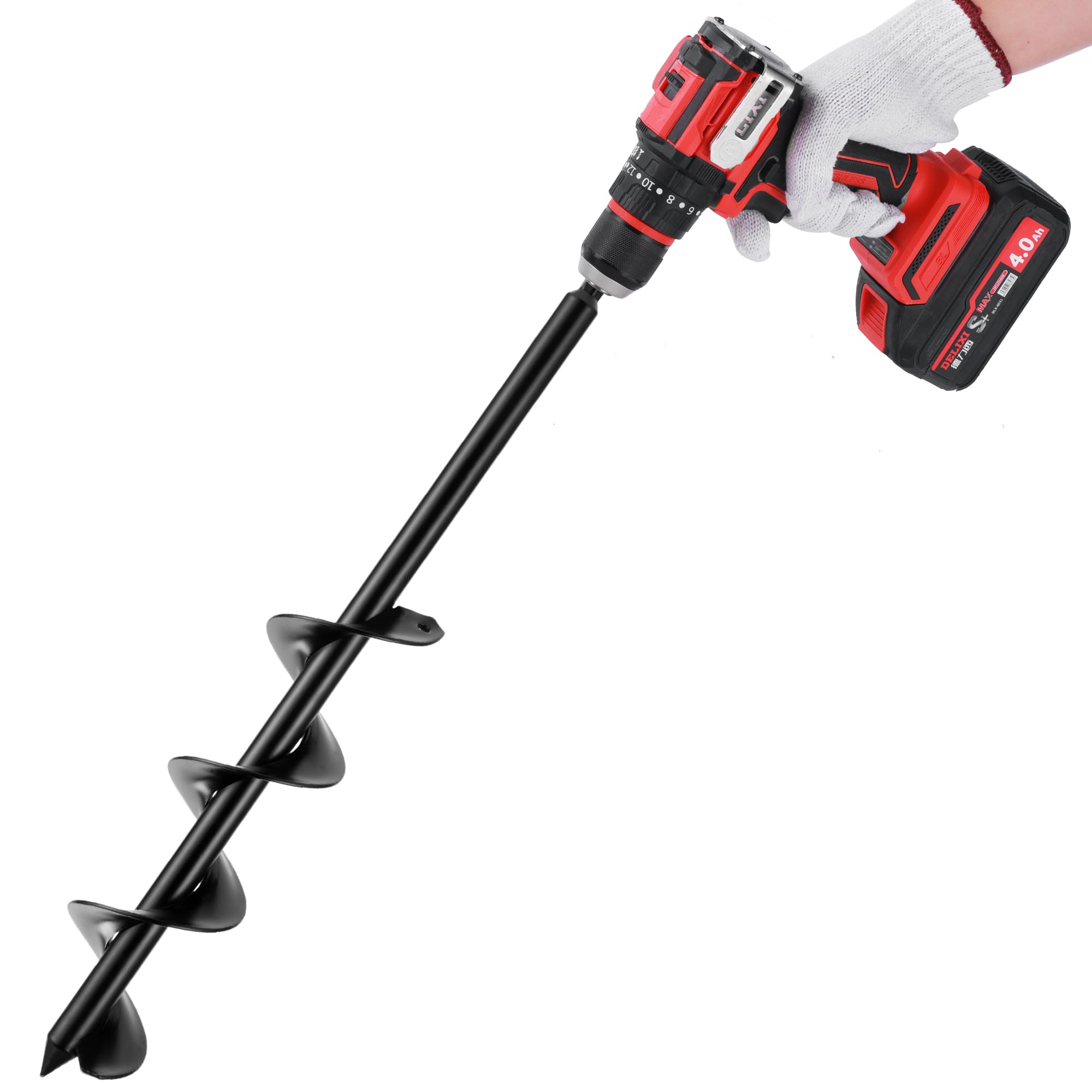 ERYTLLY Bulb Planter Auger Spiral, 2.5 x 16.5 Inches