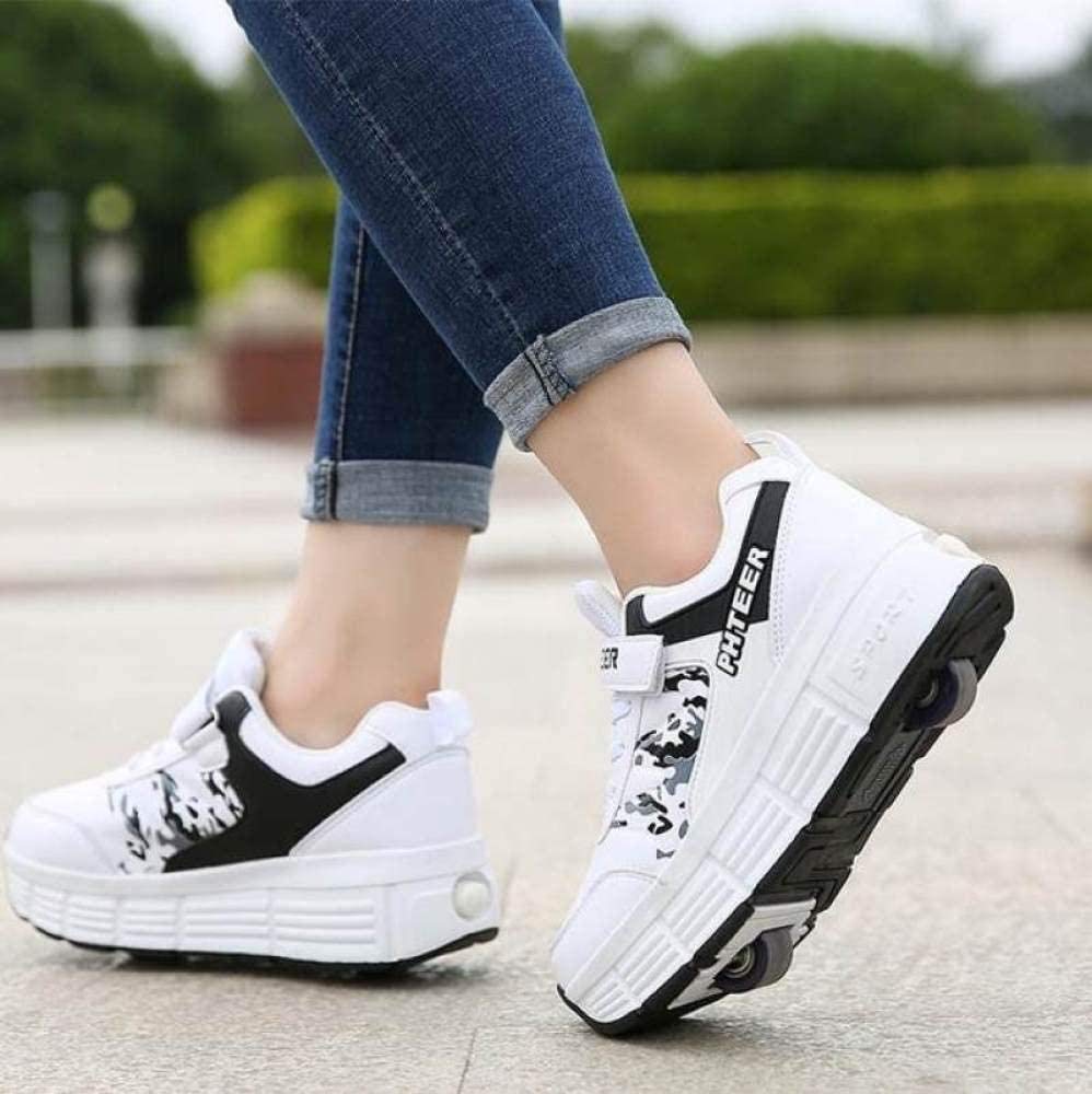 Scarpe Con Rotelle Retrattili Per Bambini - Pattini 2 In 1 Da Ragazzo E Ragazza | Scarpe Sportive Con Ruote Nascoste - Foto 4