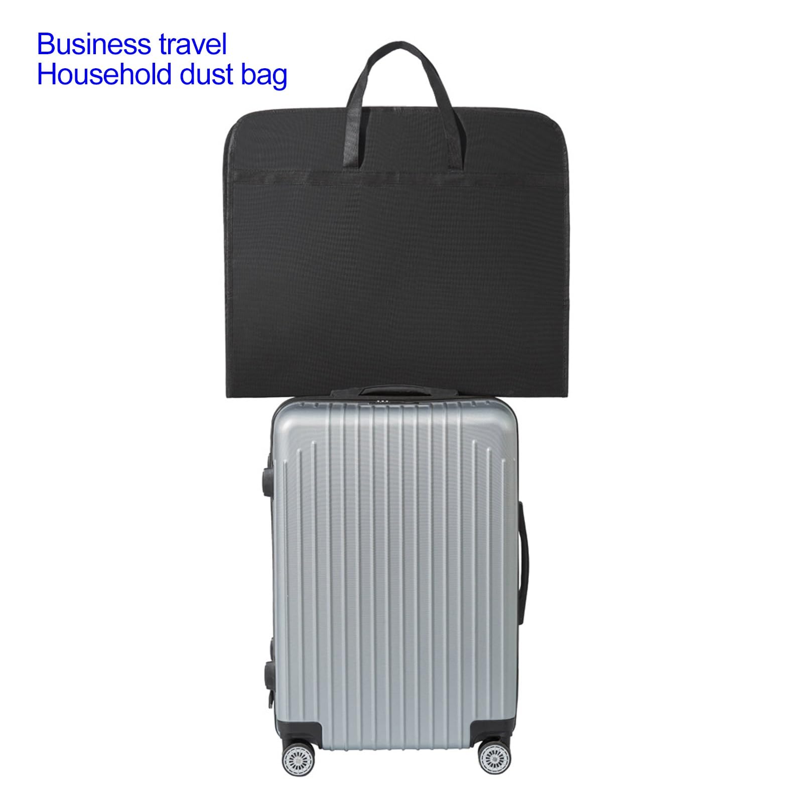 Borsa Porta Abiti da Viaggio for Copriabiti da Armadio Lunghi Borse in Tessuto Robuste e Resistenti all' Acqua for Abiti Protezioni for Abiti Lunghi for Armadi, Nero 5 Pezzi(60x10x110cm/24x4x43in)