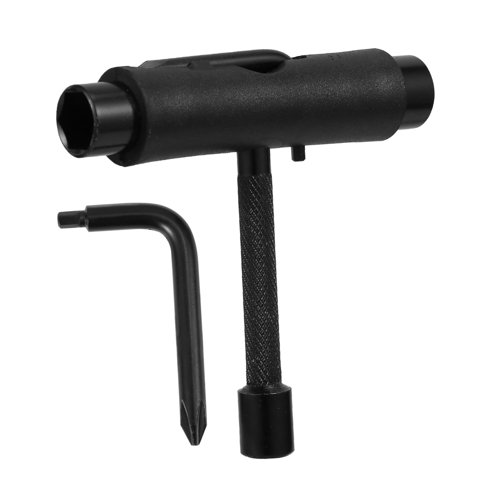 Happyyami Tool for Skateboard Durable Portable Skateboard Screwdriver Compact T Shaped Tool for Repairs and Adjustments Present for Enthusiasts Black