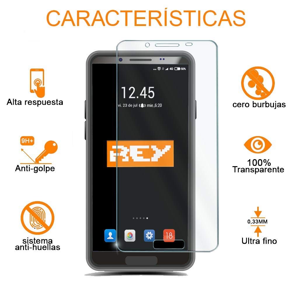 REY Pellicola salvaschermo per OUKITEL C21, Vetro temperato, di qualità Premium