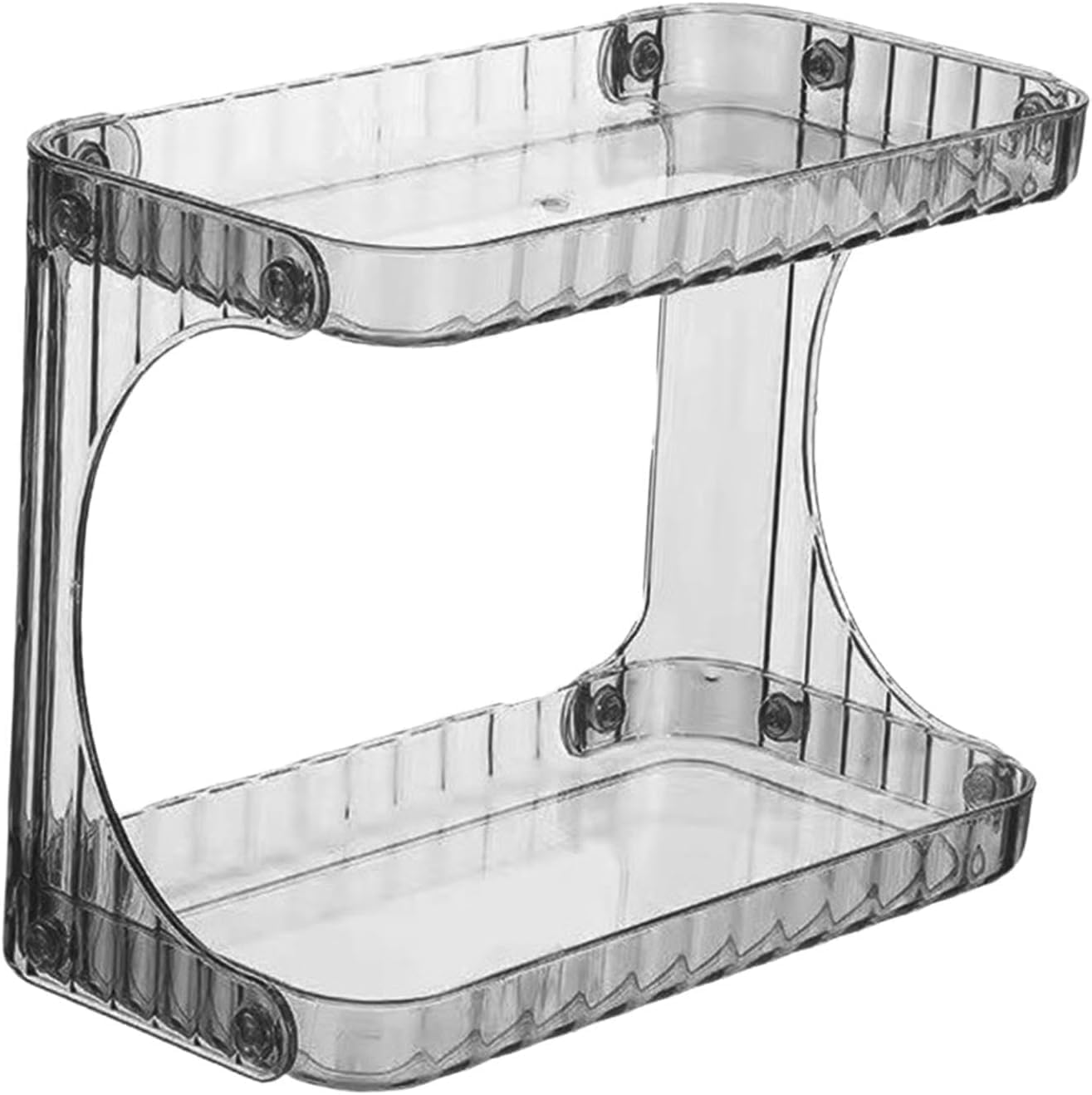 2-Tier Acrylic Makeup Organizer | Clear Cosmetic Storage Rack with Drawers | Vanity Countertop Display Shelf for Skincare, Perfume, Lipstick, Brushes & Jewelry | Bathroom & Bedroom Organizer Stand-image-14