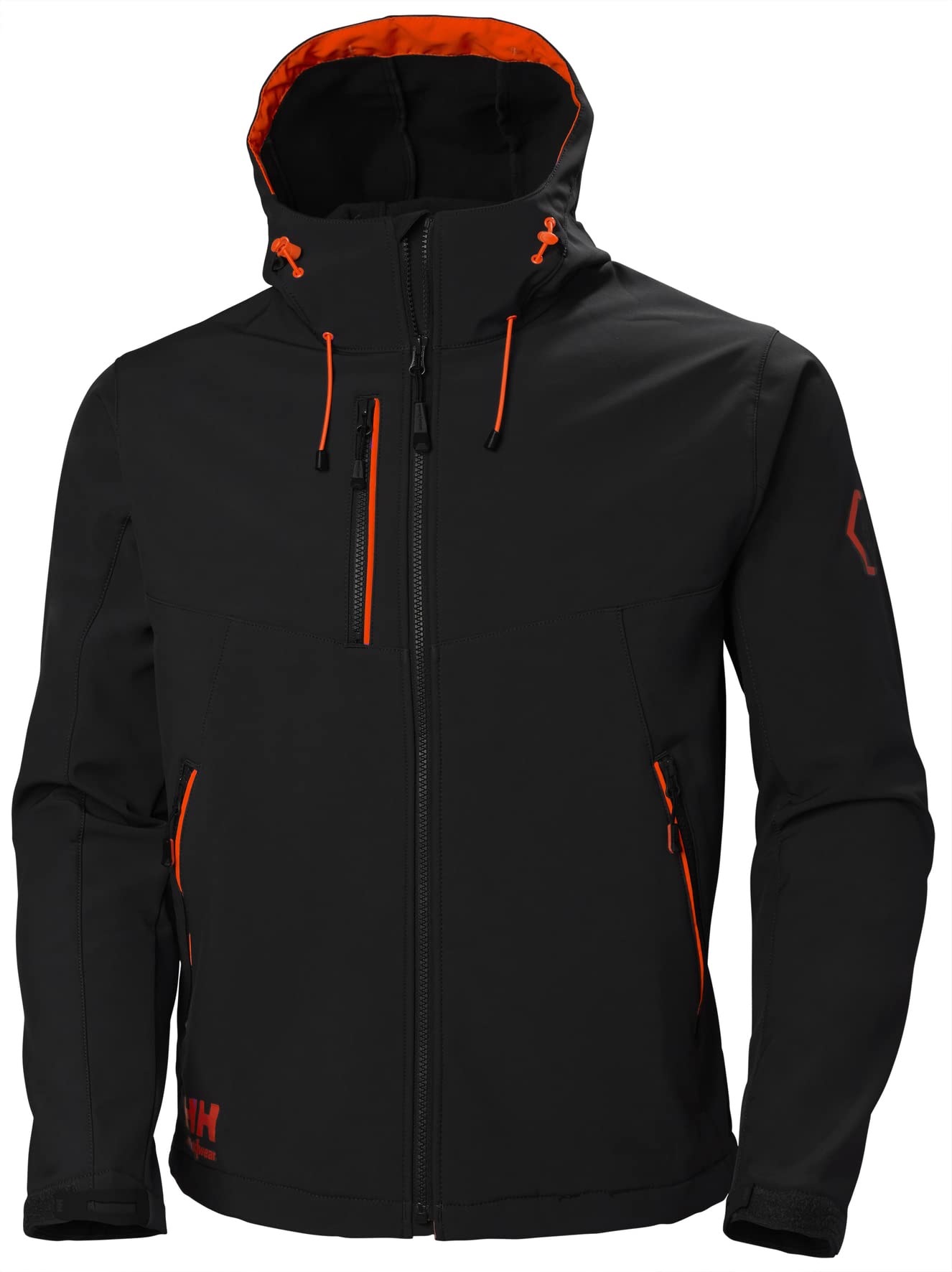 Helly Hansen Workwear Mens Chelsea Evolution Hooded Softshell Jacket, 990 Black,M,74140