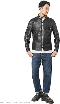 Amazon | [ショット] 241XX ラムスキン CAFE RACER レザー ライダース