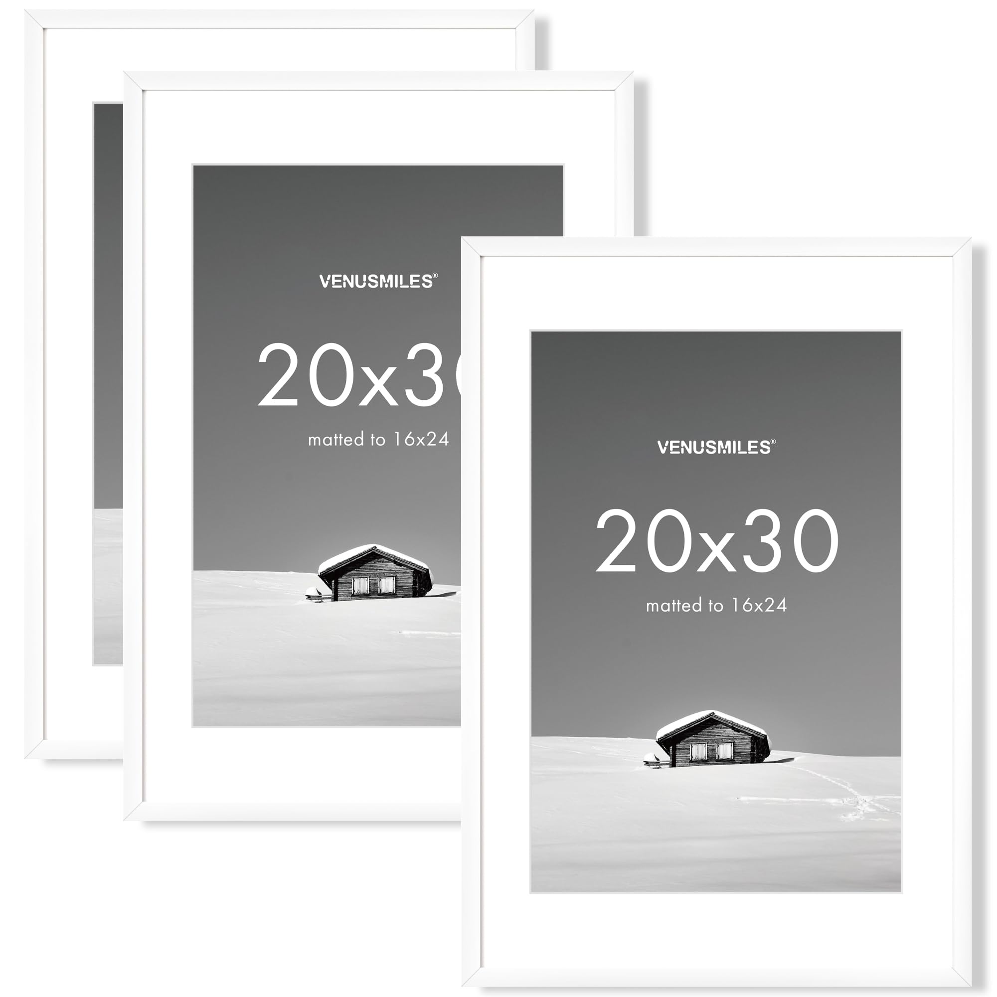 Venusmiles 20x30 inch Picture Frame 3 Pack White