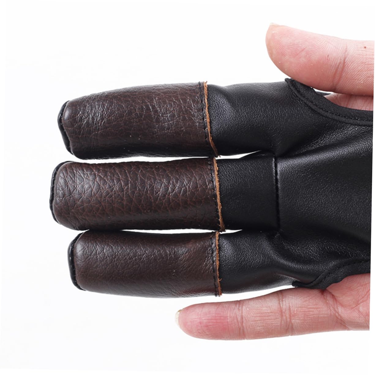 BRIGHTFUFU Three Finger Glove Arrow Accessory Sports Protective Cover Made of Pu Glove Elastic Design