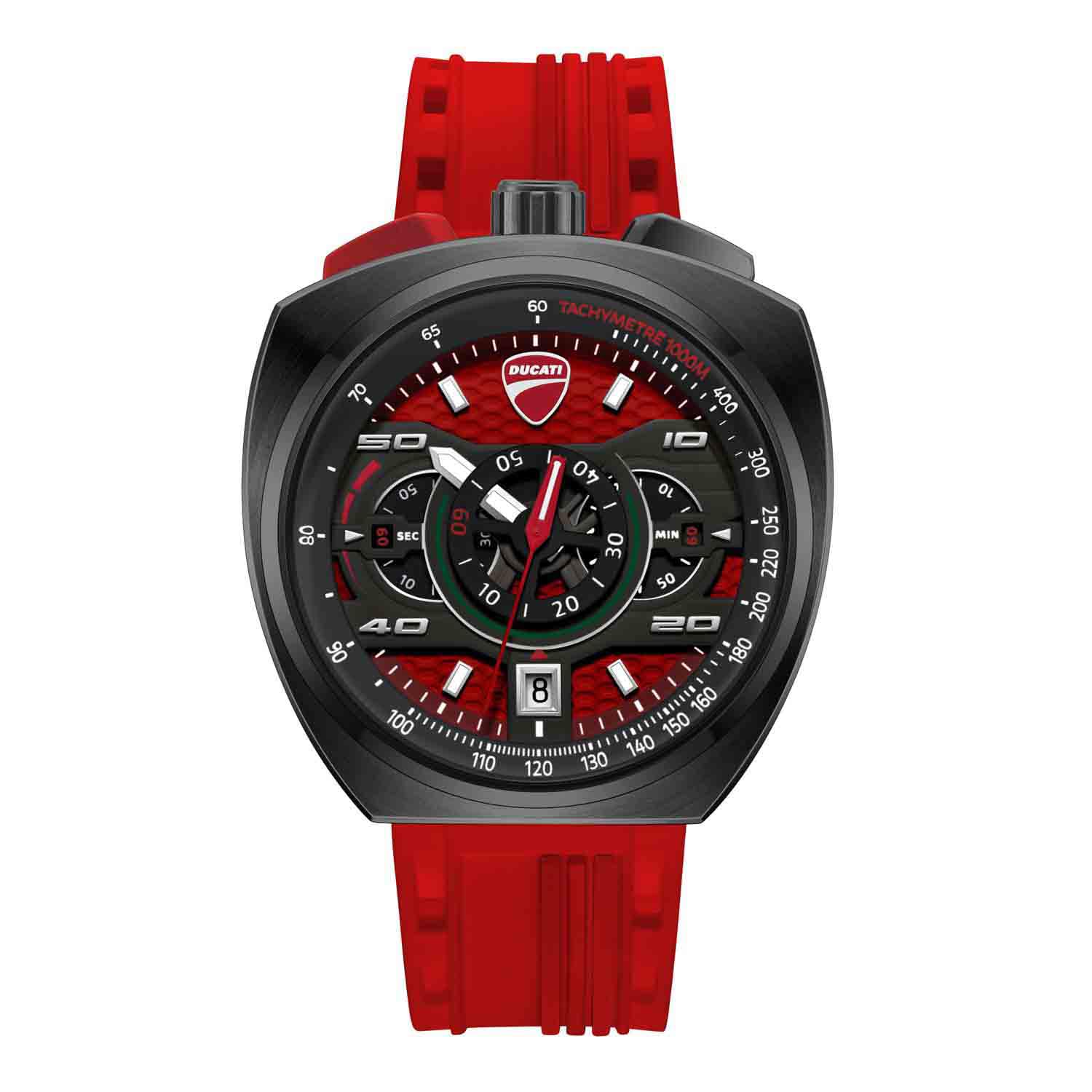 ducati Corse Chronograph Analog Quartz Men's Watch with Silicone Strap-picture-6