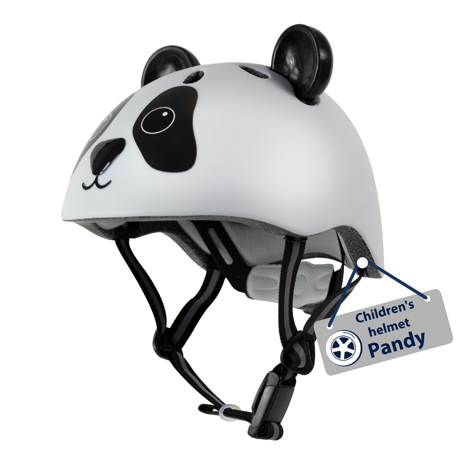 HUDORA Children's Helmet Pandy – Comfortable Toddler Helmet in XS – with a cute panda motif Helmet for Girls & Boys – Ideal for Balance Bike/Scooter & Bicycle