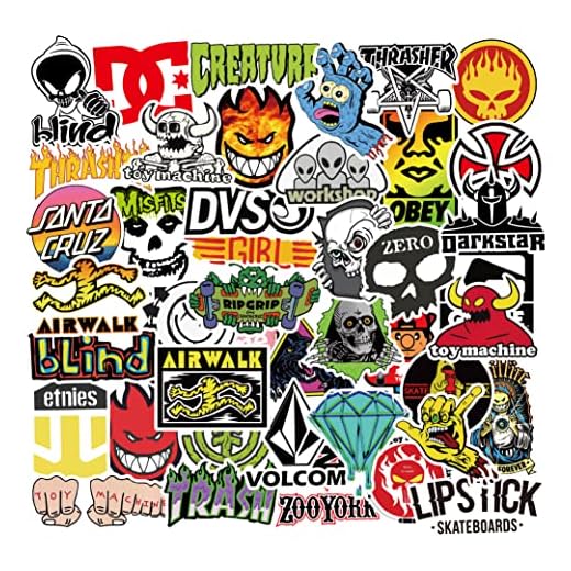 Skateboard Stickers Pack Cool Decals 100pcs for Laptop Teens Sticker