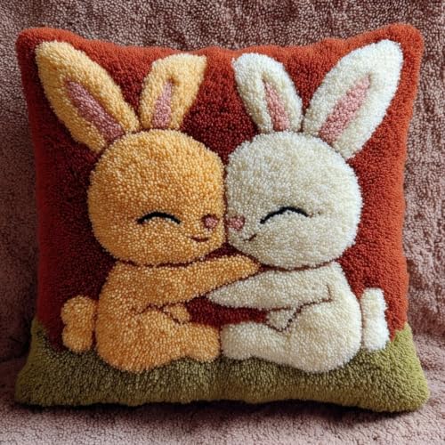 Kit de cojín con gancho de pestillo de conejo de 43x43cm para renovar tus almohadas artesanales