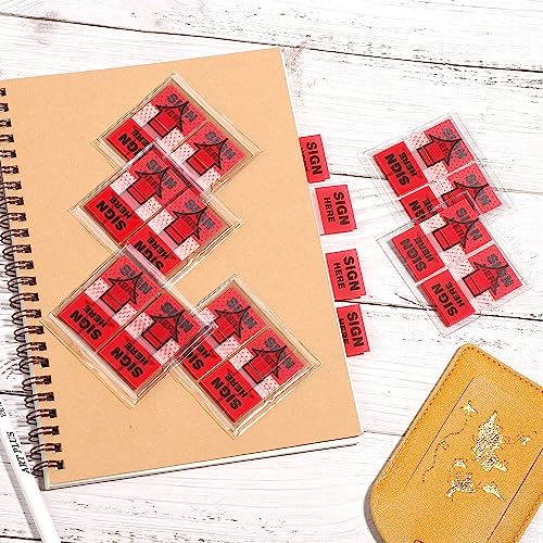 Banderas para firmar aquí y pegatines de flecha roja para anotación de cuadernos, 30 packs 7