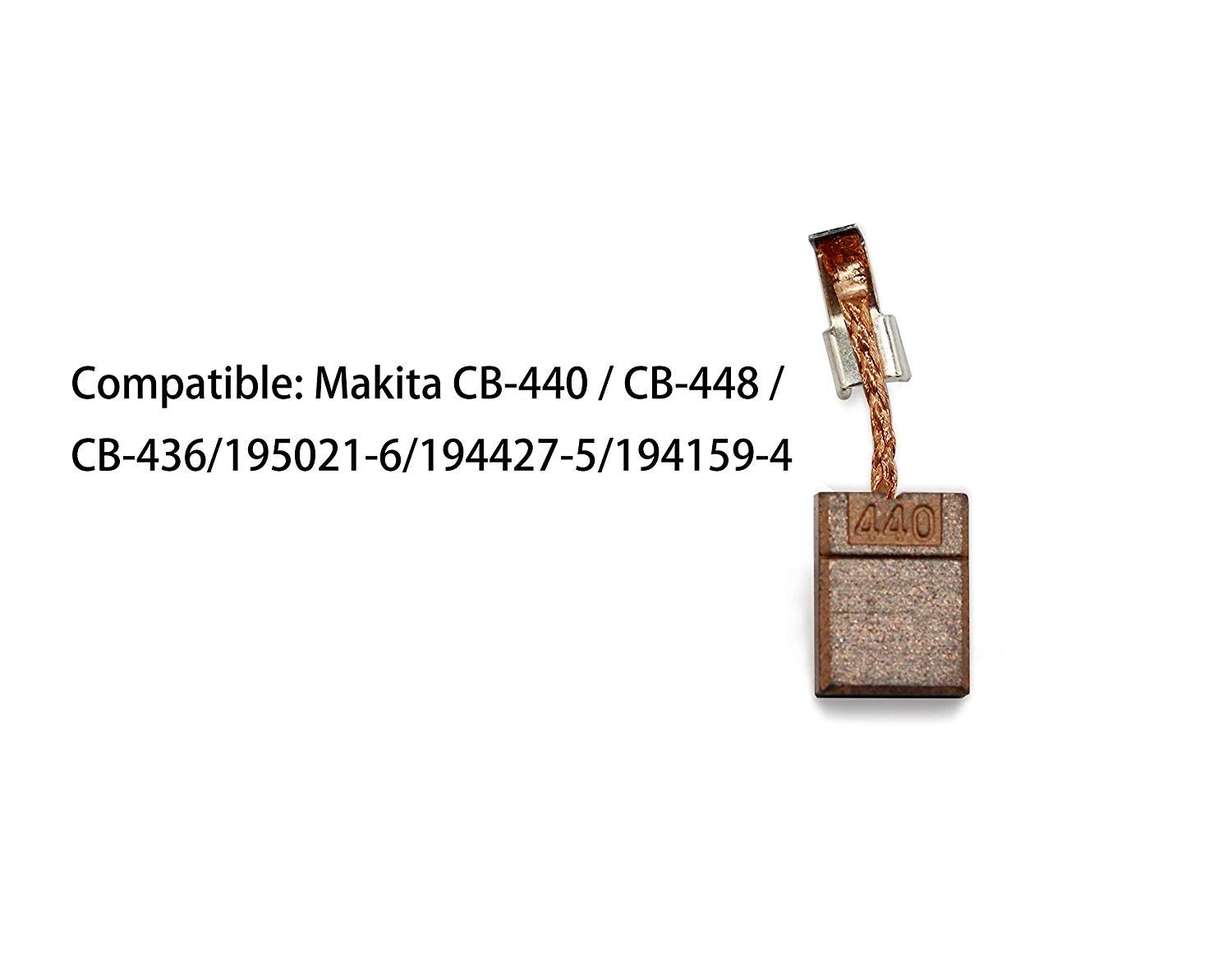 Set Of 4 Carbon Brushes For Makita CB-448/CB-440/BDF/DDF/BHP/BTD/BTW/BTP/BFS/BDA/ Motor Carbon Pencils Motor Carbon Brushes Replaces 194427-5 - View #2