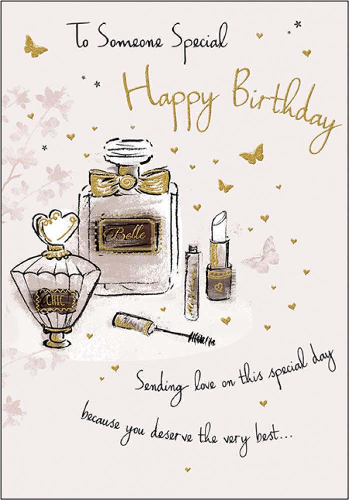 Piccadilly GreetingsGroup Ltd GORGEOUS GLITTER COATED TO SOMEONE SPECIAL BIRTHDAY GREETING CARD, White, 7 x 5