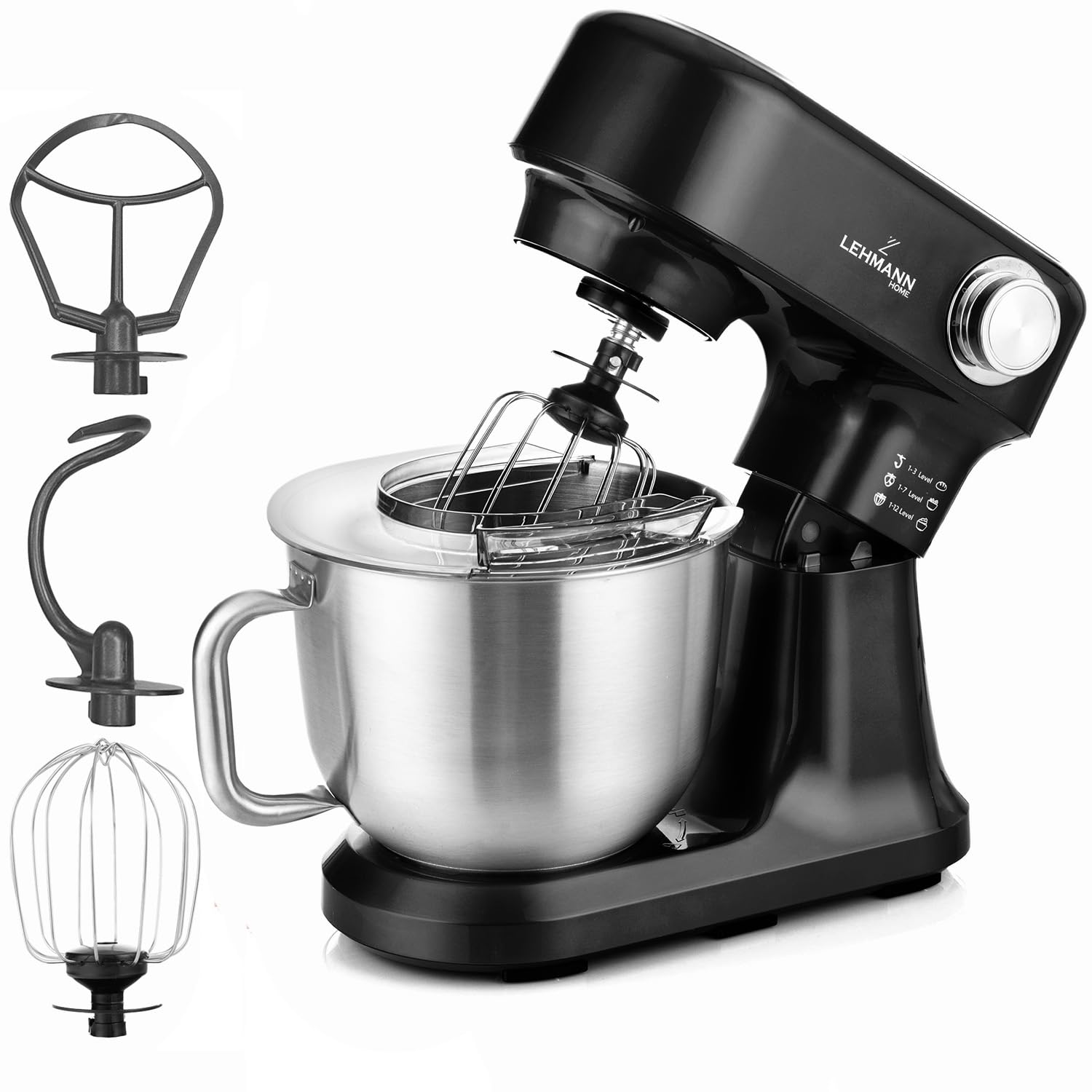 LEHMANN Impastatrice Planetaria, 1500 W, 12 Velocità, Ciotola 5 L, Accessori