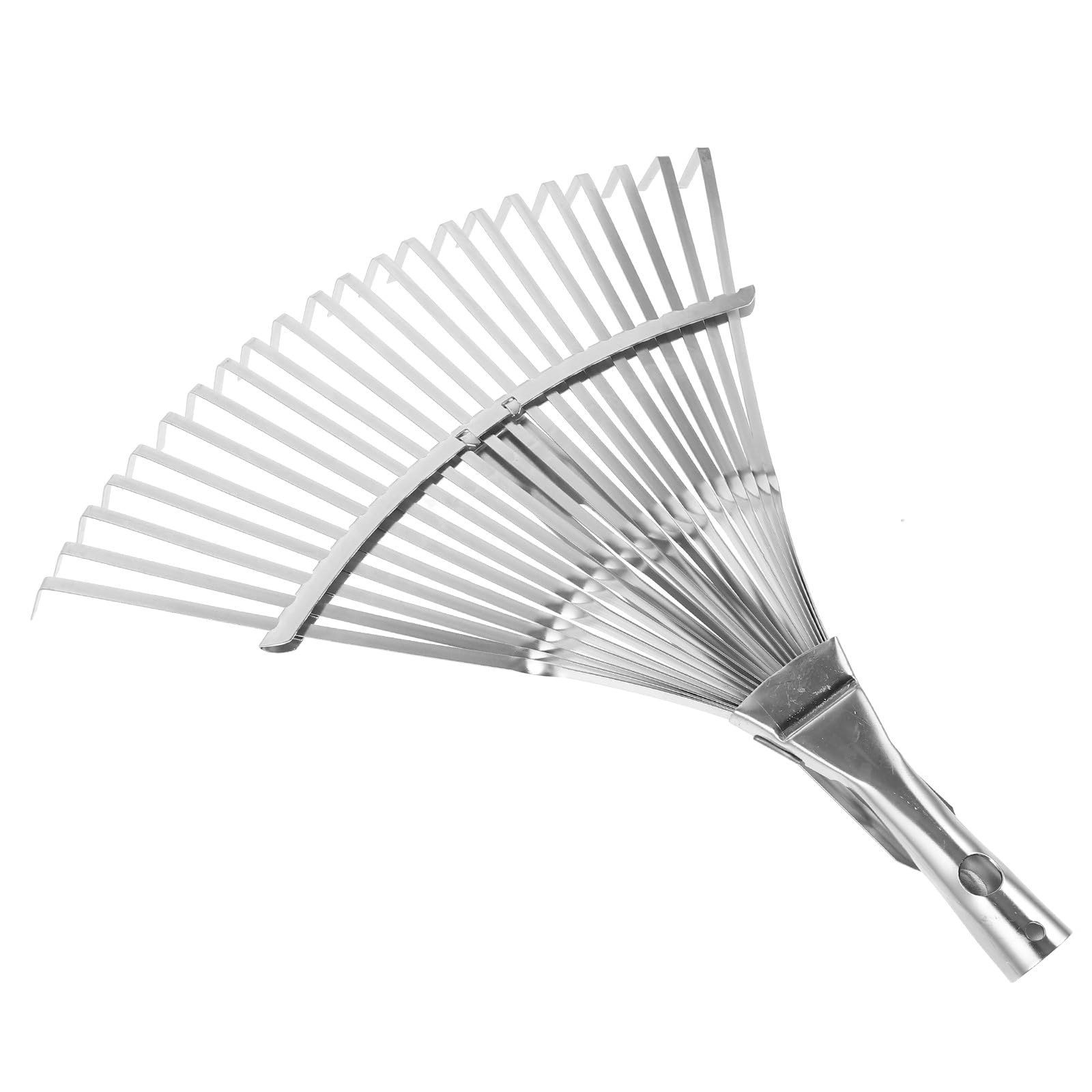 Ausziehbarer Gartenrechen mit Metallkopf aus Edelstahl für Hof und Garten