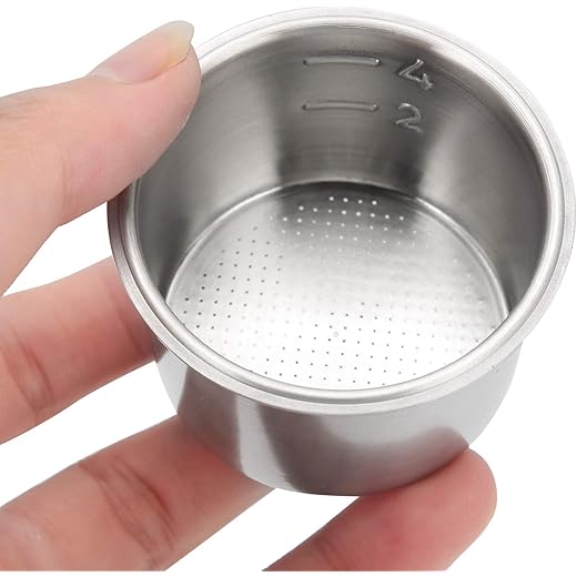 Mumisuto Stainless Steel Coffee Filter Basket, 51mm, 4 Cup, 10g Capacity, EUPA Compatible, 1 Count
