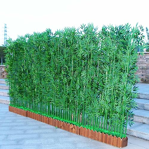 Separador de habitación de seda de bambú realista, divisor verde artificial duradero para oficina, pasillo y decoración del hogar