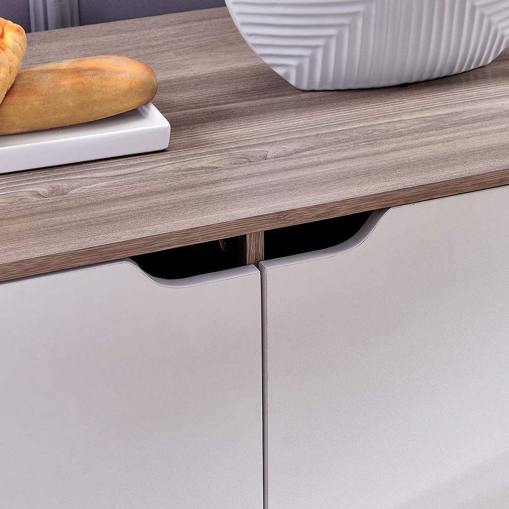 Menaka Wooden Kitchen Storage Unit Storage Sideboard Cupboard and Buffet Table 32inches