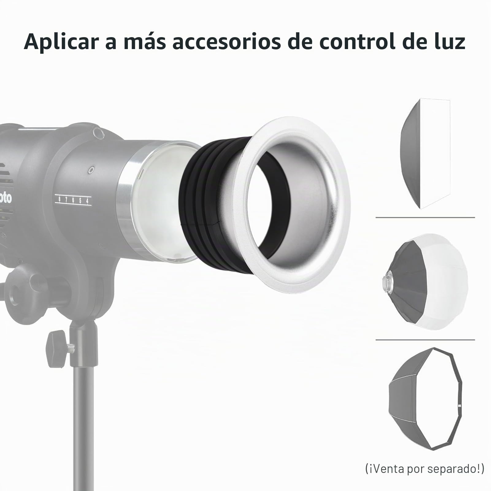 Andoer Light Speedring Adaptador de montaje de repuesto para Profoto Flash Monolight LED