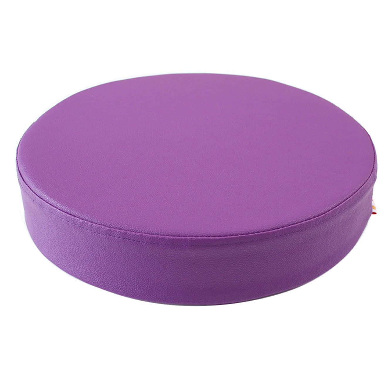 Coussin de chaise rond épais et imperméable en cuir PU violet lavable pour mobilier de terrasse