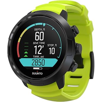 SUUNTO D5 Tauchcomputer mit Farbdisplay, wasserdicht bis 100 m | Alarm, Stoppuhr, Wetter, Kompass, 12 Stunden Tauchzeit