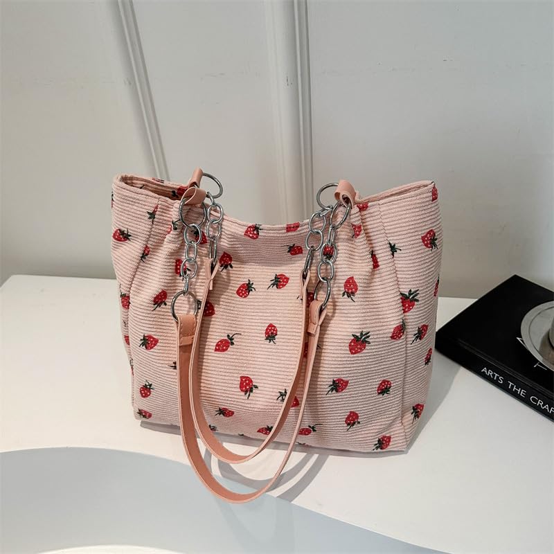 Bolso Tote de Pana con Cierre para Mujer miniatura 6
