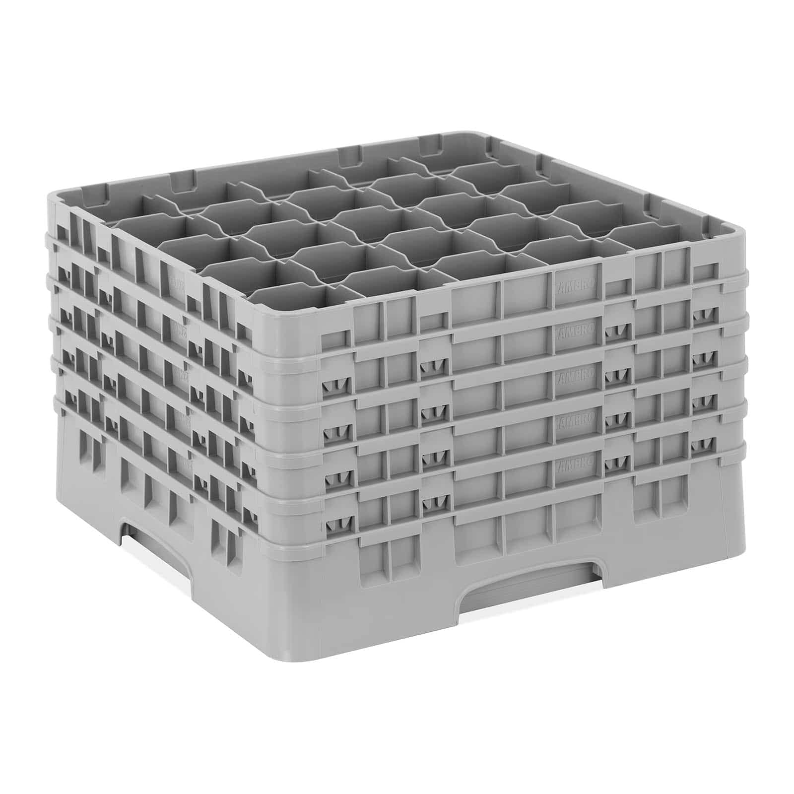 (25S1058151) 25 Compartment Stemware & Tumbler Glass Rack - Camrack® by Cambro – 11-Inch, Plastic, Soft Gray