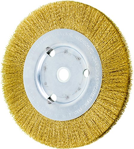 PFERD 80666 Narrow Face Crimped Wheel Brush, Brass Wire, 6