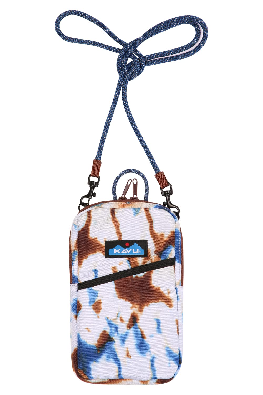 KAVU Essential Case Zip Crossbody Wallet with Rope Strap - Earth Sky Tie Dye