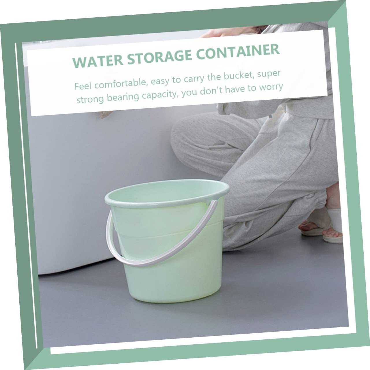 Wasservorratseimer Aus Pp-Material Stabiler Runder Eimer Mit Griff Als Putzeimer Oder Wasserbehälter Geeignet Langlebig Und Praktisch