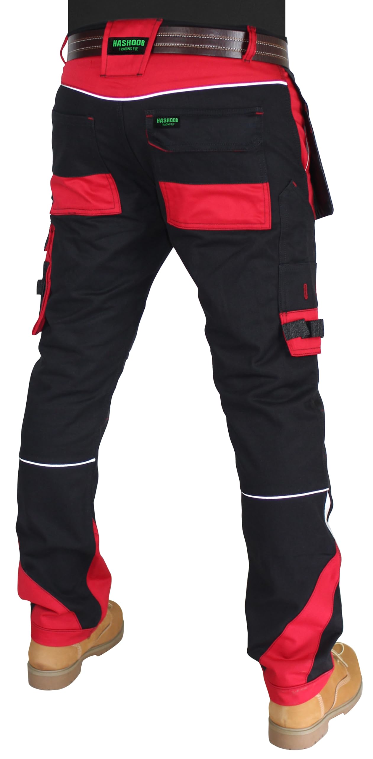 Męskie spodnie robocze Heavy Duty Safety Cargo Combat Spodnie robocze z wieloma kieszeniami Ochraniacz na kolana Cordura Kieszenie ochronne Potrójne szwy Trwała odzież robocza