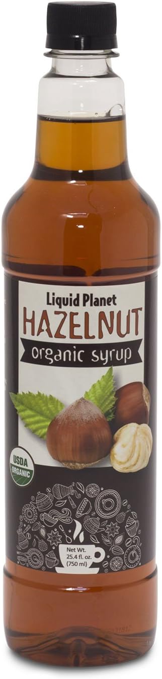 Organic Hazelnut Syrup, Hazelnut Coffee Syrup, 750 ML from Liquid Planet