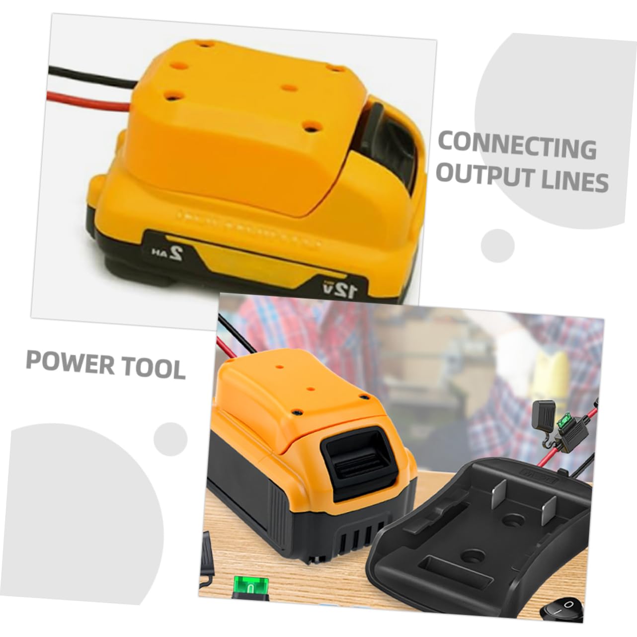 Operitacx 4 Pezzi Adattatore Batteria Caricabatterie Adattatore Di Alimentazione Connettore Di Alimentazione Della Batteria Alimentazione a Batteria Adattatori Connettore Utile Addominali