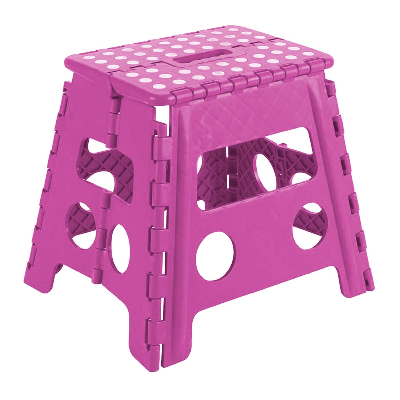 Acan Tradineur - Taburete Plegable Infantil de PVC Multiusos 32,5 x 28,5 x 21,5 cm, banqueta, Asiento de plástico Resistente para niños, Escuela, guardería, hogar, Color Aleatorio
