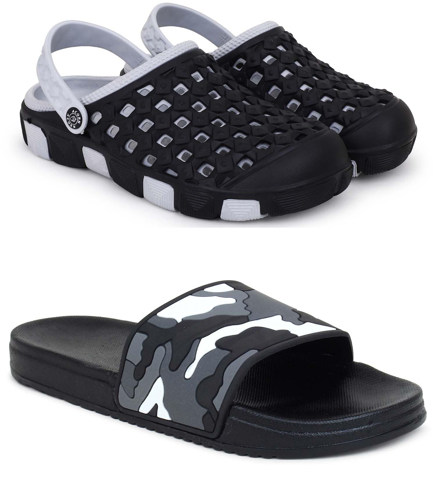 pampy angel Clogs for Men Classic Casual Sandals with Adjustable Back Strap Anti-Skid Lightweight Flip-Flop Slipper Slides for Men's & Boy's Combo Pack of 2-picture-29