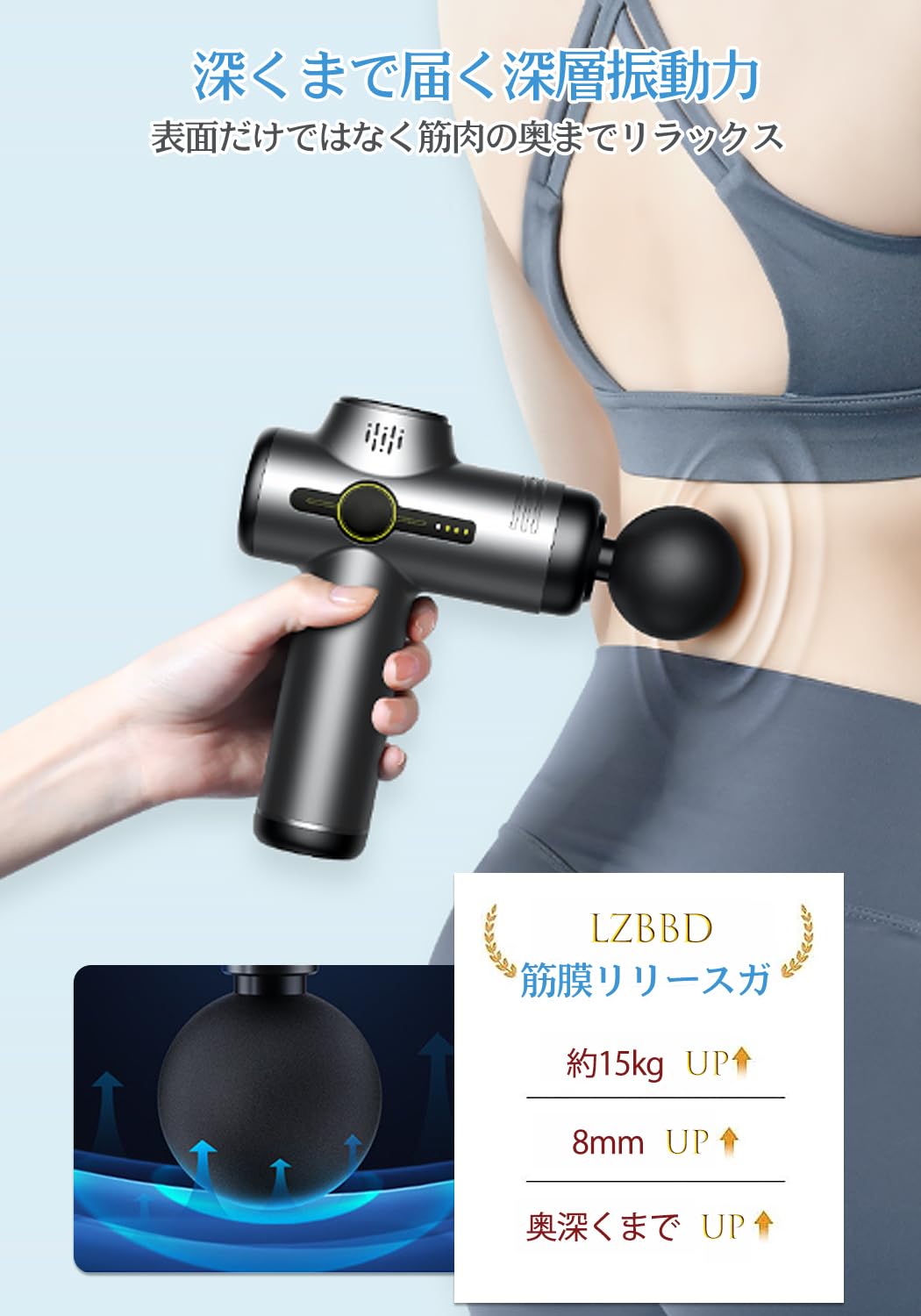 Amazon | 【LZBBD革新&筋膜リリースガン】筋膜ガン 筋肉リラック ミニ 
