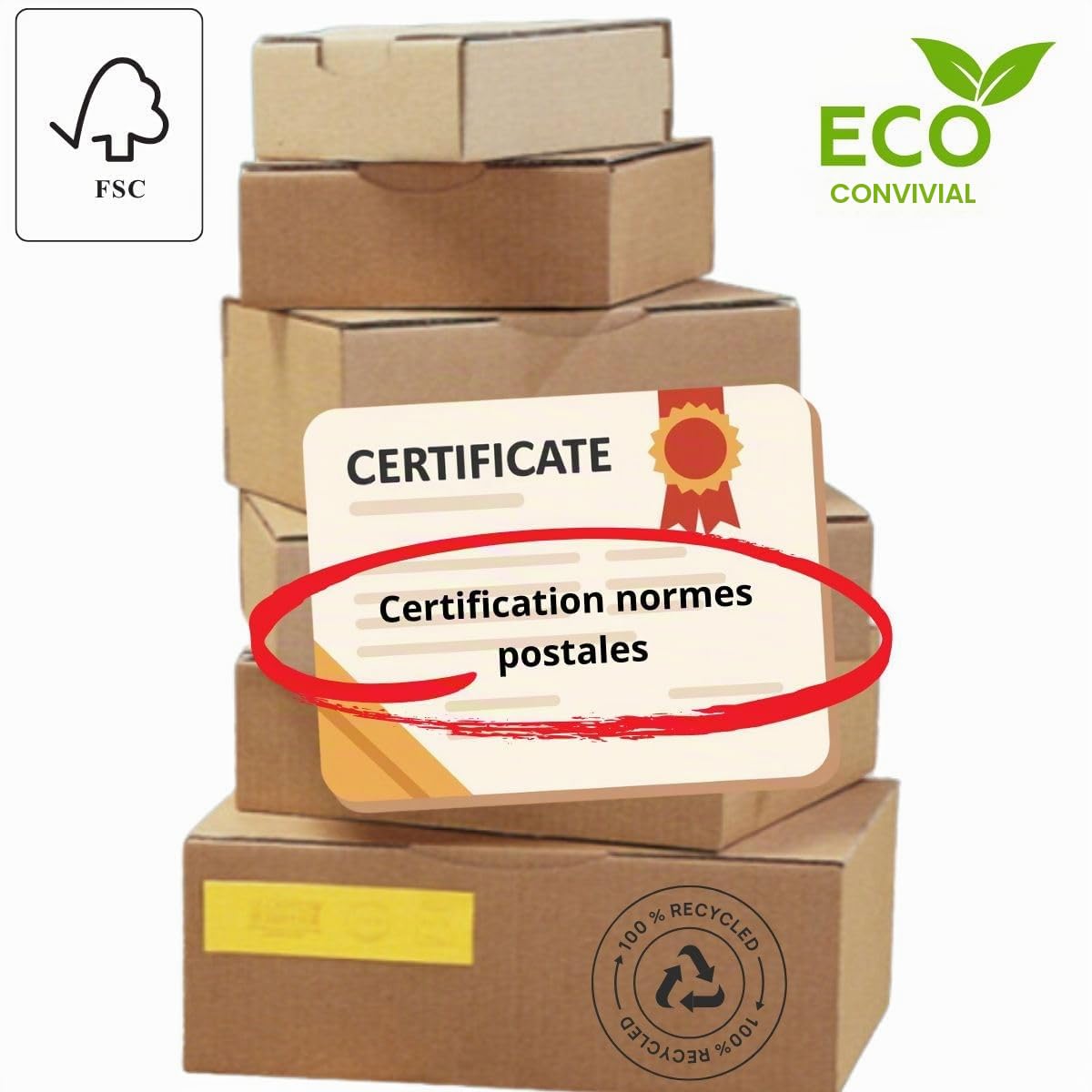 Lot de 50 Boîtes Postales A3 Envois Pros et Commerce en Ligne | Carton Kraft Brun | Emballage Résistant et Ecoresponsable | Côtés Protection Renforcée | Patte de Fermeture (43X30X12 cm)