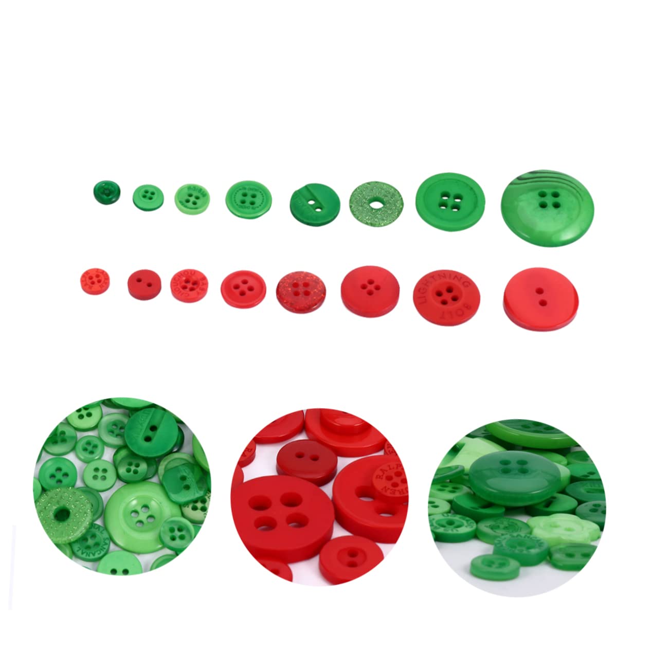 UKCOCO Bottoni in Resina Colorati Delicati e Impermeabili 1320 Pezzi per Cucito Fai da Te Adatti per Decorazioni Natalizie e Scrapbooking