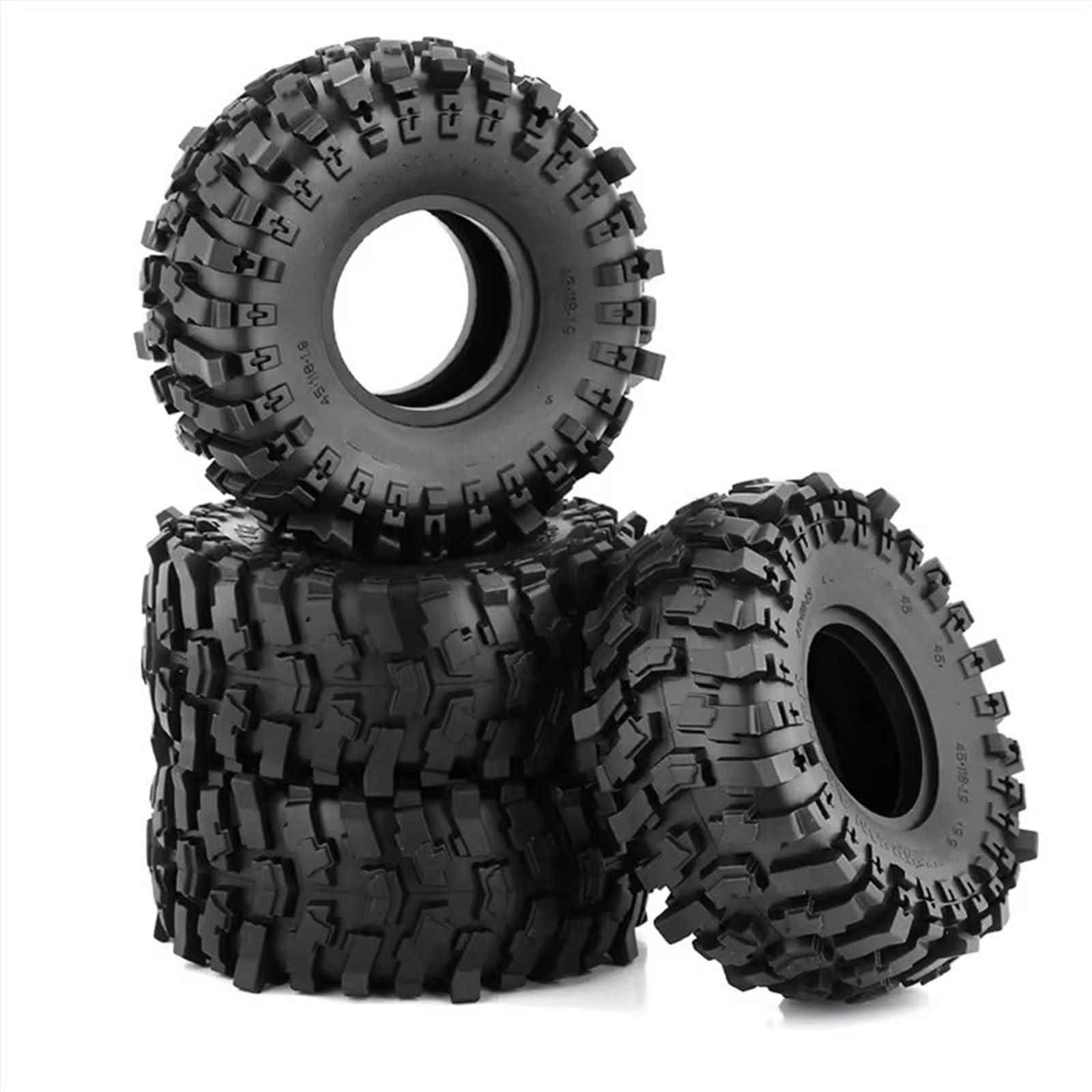 Compatible con TRX4 D90 para Axial SCX10 II III para Redcat 4 Piezas 118 Mm 1,9 Neumáticos De Goma para Ruedas 1/10 RC Crawler Car Neumáticos Coche RC