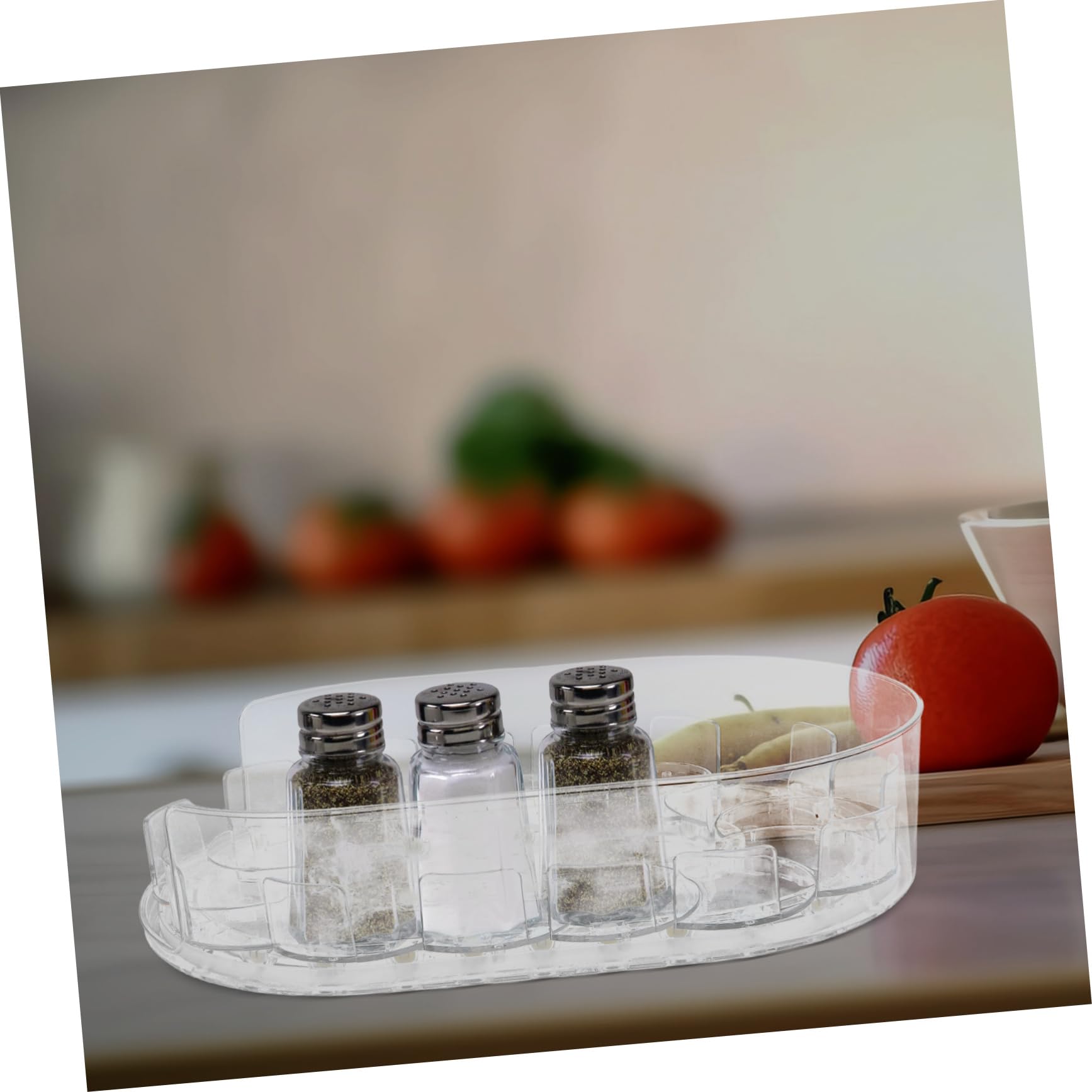 Ciieeo Drehbarer Schrankorganizer für Gewürze und Kosmetik aus Kunststoff