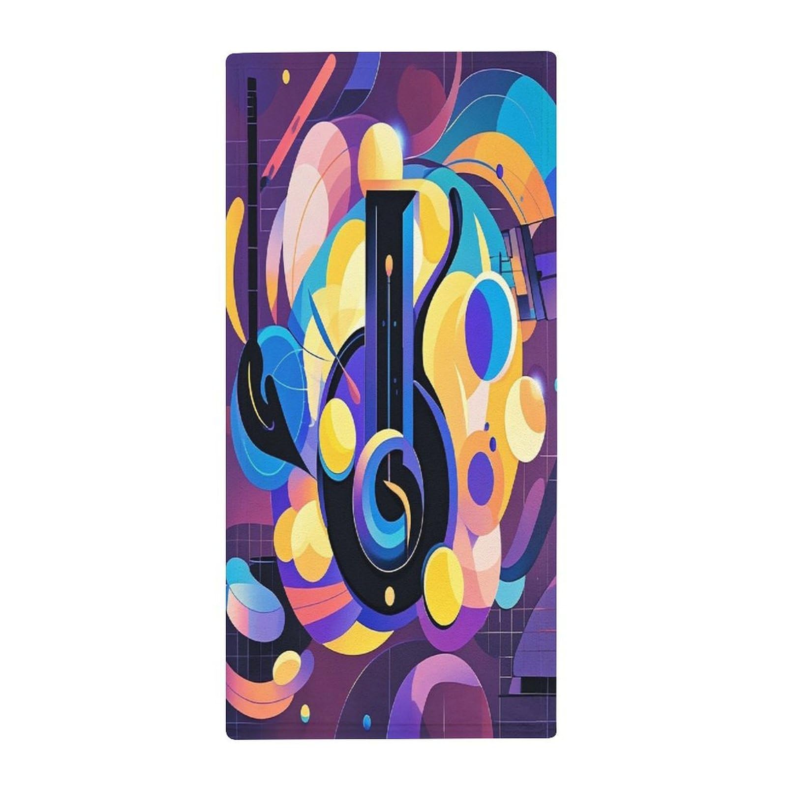 FekiLoot Abstract Music Themed Bath Towel Super Soft Highly Absorbent Bath Towel Fashion Quick Drying Bathroom Towel Soft Large Fingertip Towels for Bathroom Gym Travel Camp Pool