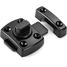 4 Set Black Rotate Bolt Gate Latches,Enhanced Security for Doors