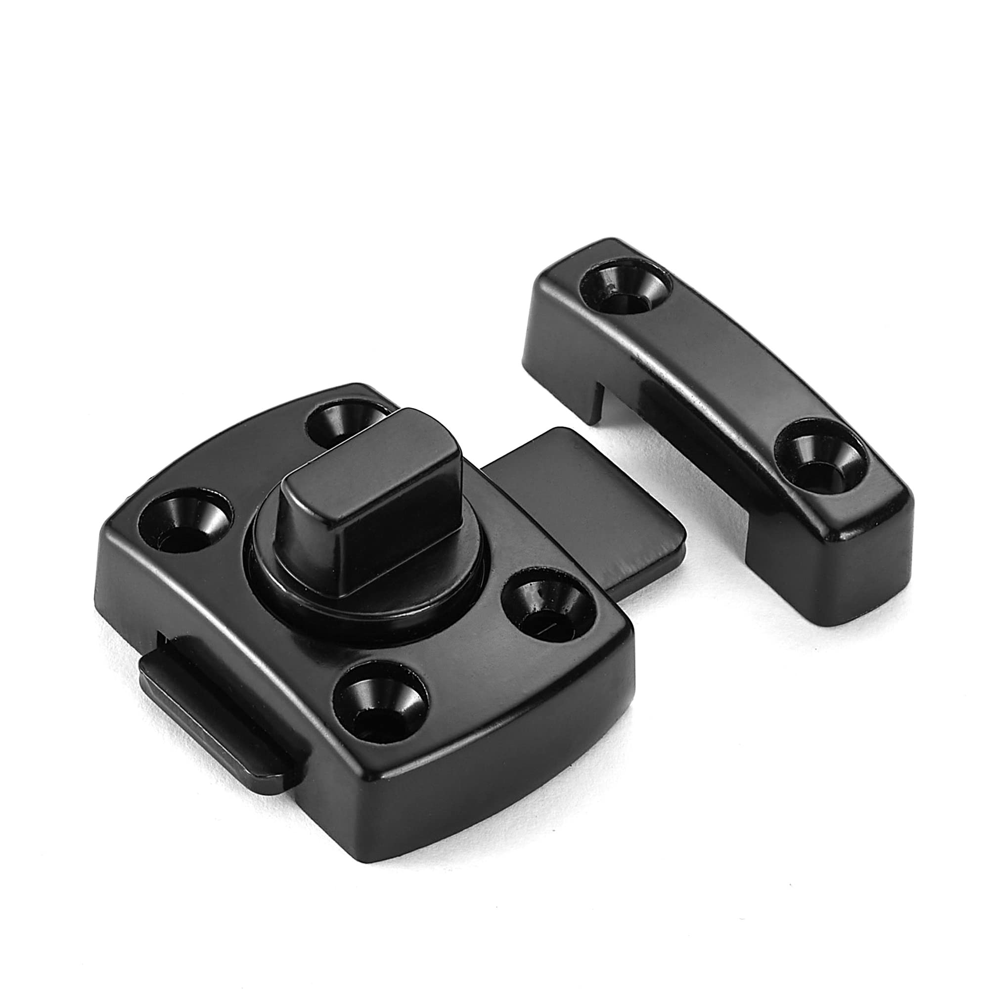 Snapklik.com : 3 Packs Black Rotating Bolt Latch,Enhanced Security For ...