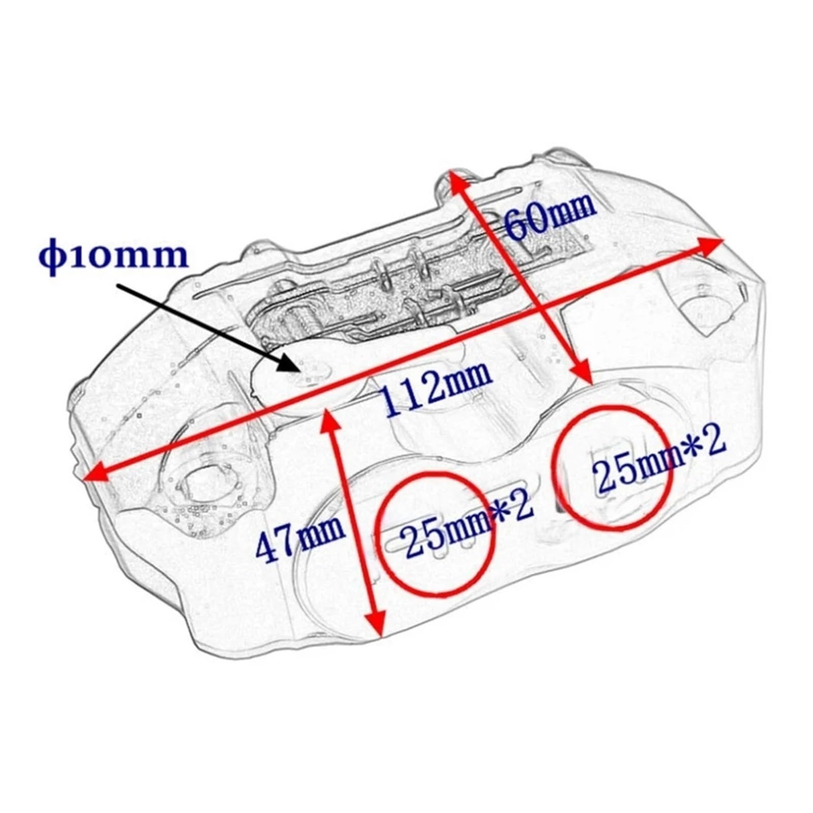 Disco freno flottante Staffa Adattatore E Pompa Lavorata Per Pinza Freno A Disco Da 220x70 Mm Per Scooter Moto Per Aerox BWS RSZ(Silver)