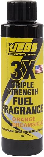 JEGS 63658 Fuel Fragrance Orange Dreamsicle Scented 4 oz. Bottle Safe for All In